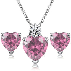 Heart Crystal Jewelry Set